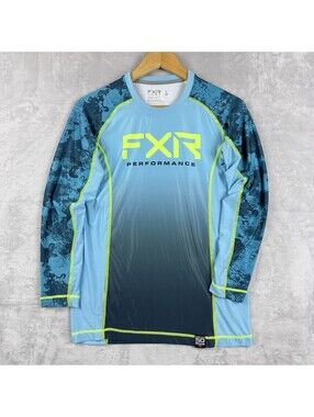FXR Performance Shirt Pro Fish Mens L UPF 50 Fitted Compression Racing Jersey